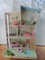 Barbie huis Groot Barbiehuis Poppenhuis 130x98x30 cm meubels, Ophalen, Zo goed als nieuw, Poppenhuis