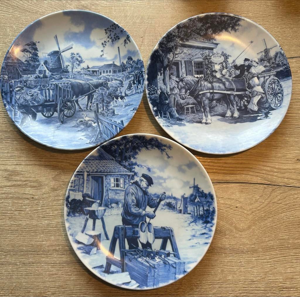 Set Delfts Blauwe borden Ter Steege BV 1984, Ophalen of Verzenden
