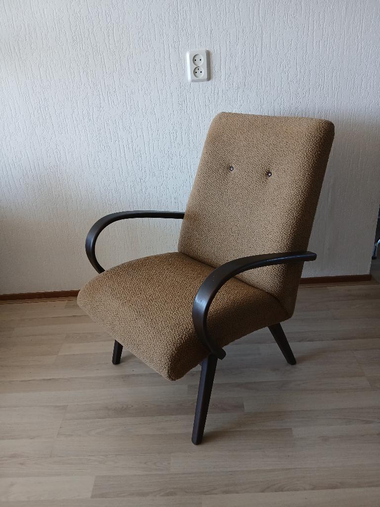 Fauteuil type 53 - J. Šmidek - TonThonet – Vintage, Ophalen, Gebruikt, Vintage, 75 tot 100 cm