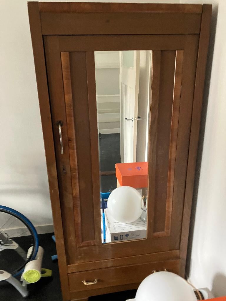 Art deco- A'damse school-Vintage kast- GRATIS!, Huis en Inrichting, Kasten | Kledingkasten, Ophalen, Gebruikt, Met deur(en), Art Deco Amsterdamse school