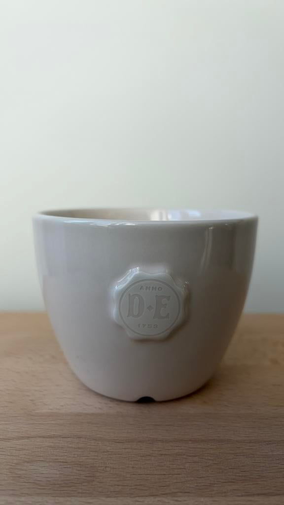 Douwe Egberts cappuccino mok suikerpot, Ophalen of Verzenden, Zo goed als nieuw, Overige stijlen, Kop(pen) en/of Schotel(s)