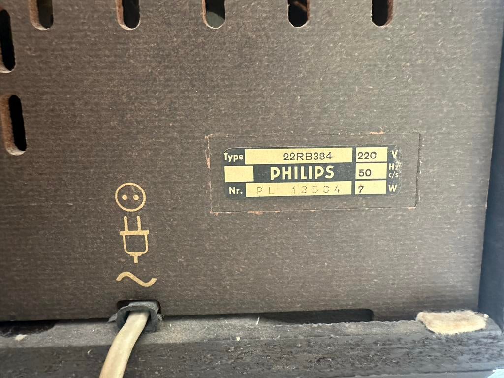 Antieke Philips radio 220 volt, Ophalen, Gebruikt, Radio