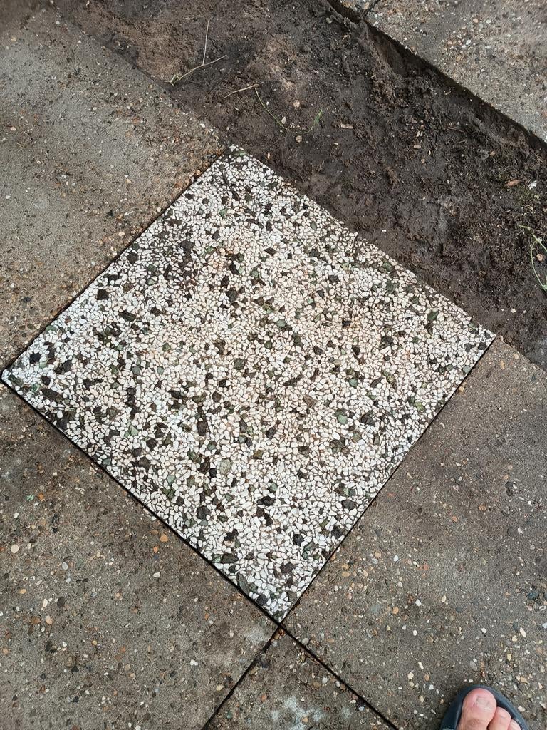 Grindtegels 50x50 gratis, Tuin en Terras, Ophalen, Gebruikt, Beton, Terrastegels