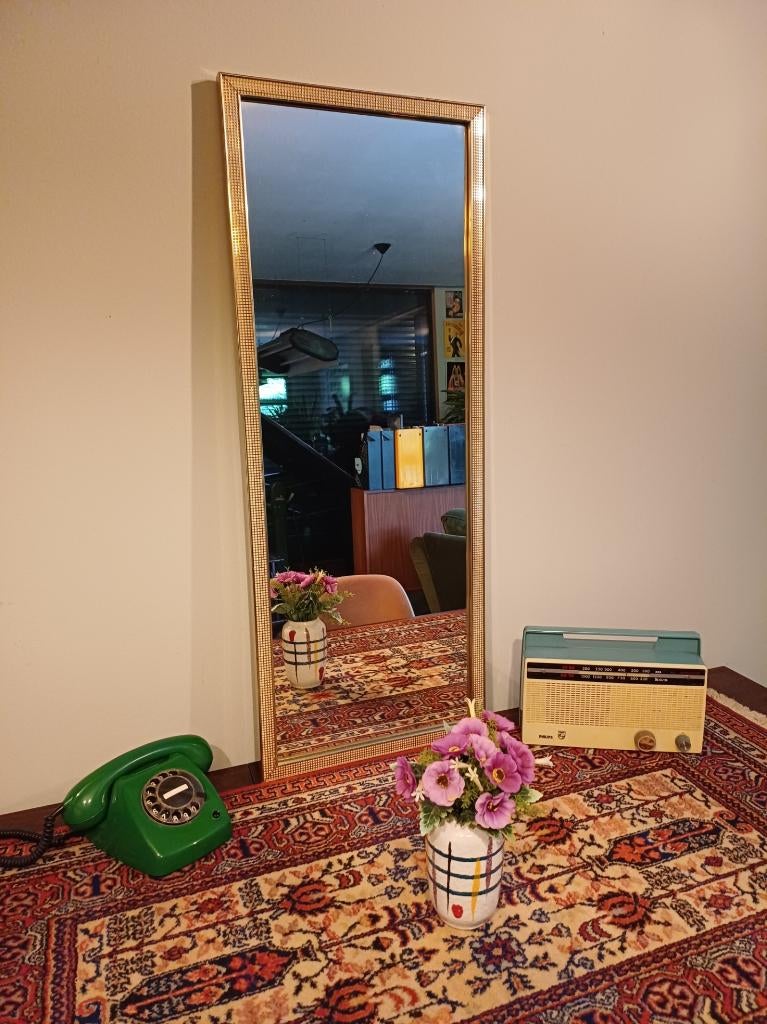 Vintage Rockabilly café spiegel jaren 50/60 MOOI, Huis en Inrichting, Ophalen, Minder dan 50 cm, Gebruikt, 100 tot 150 cm