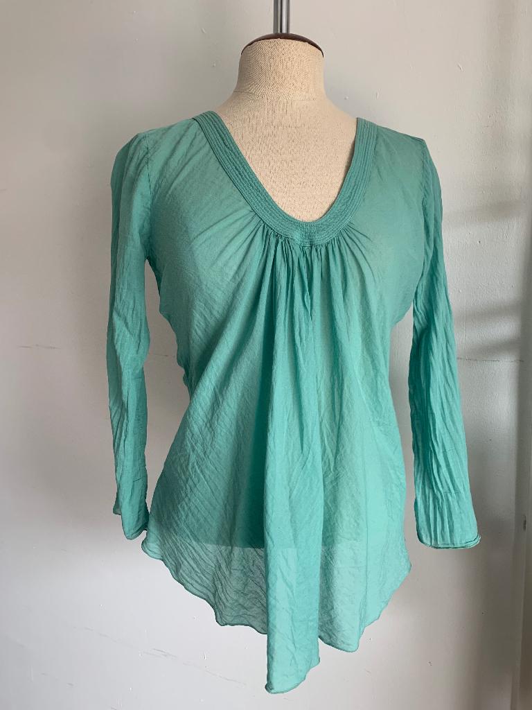Nolita dunne blouse longsleeve T- Shirt 3/4 mouw groen XS/34, Verzenden, Maat 34 (XS) of kleiner, Gedragen, Nolita