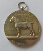 Grote zware zilveren medaille nederlandsche trekpaard 1937, Verzenden, Zilver, Nederland