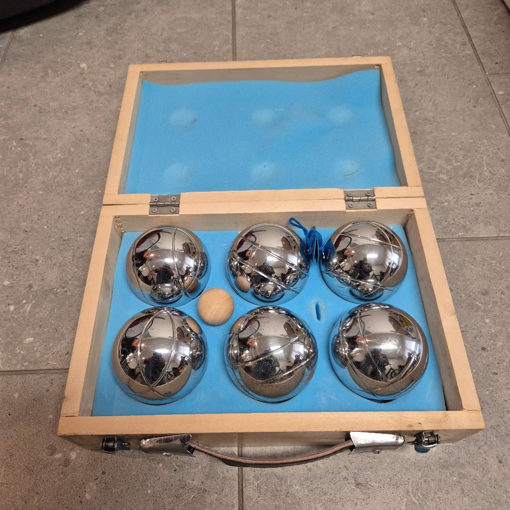 Jeu de boule ballen in houten kist, Ophalen, Bal