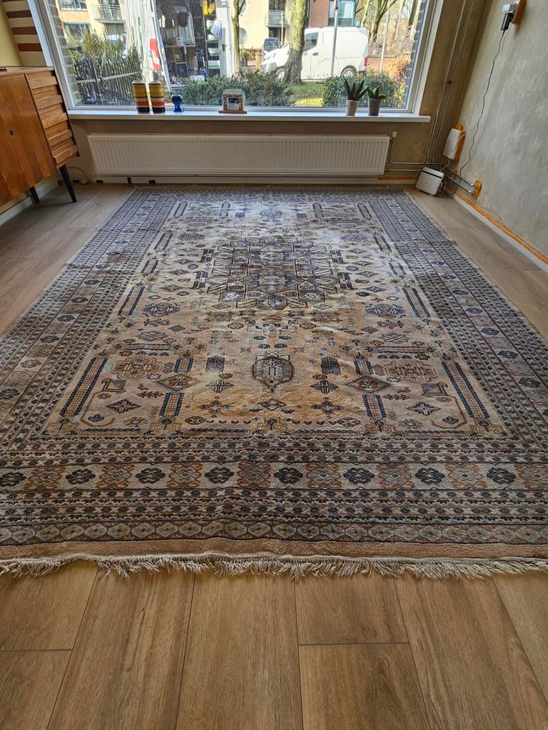 Prachtig Vintage Perzisch Tapijt, Ophalen of Verzenden, Crème, Rechthoekig, 200 cm of meer