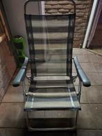 4 nette campingstoelen wit/groen, geen roestvorming, Caravans en Kamperen, Ophalen, Gebruikt, Campingstoel