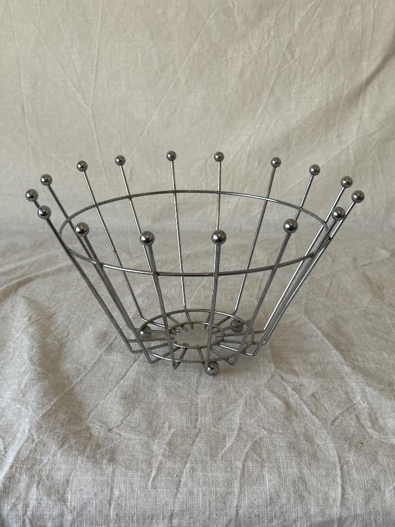 Vintage Mid-Century Modern Design Draadstalen Fruitschaal, Ophalen of Verzenden