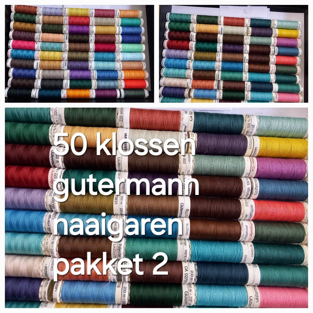Naaigaren pakket 50 klossen merk gutermann👑👑👑, Ophalen of Verzenden, Nieuw, Garen of Naald(en)