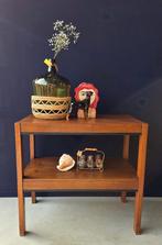 Art Deco Bijzettafel, Vintage Houten Tafel met dubbel blad, Ophalen, Gebruikt, Onbekend, Onbekend