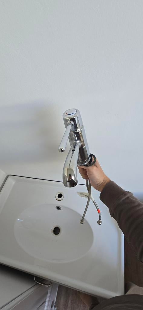 IKEA Badkamer Wastafel Kraan - Chroom, Ophalen of Verzenden, Zo goed als nieuw, Wastafel