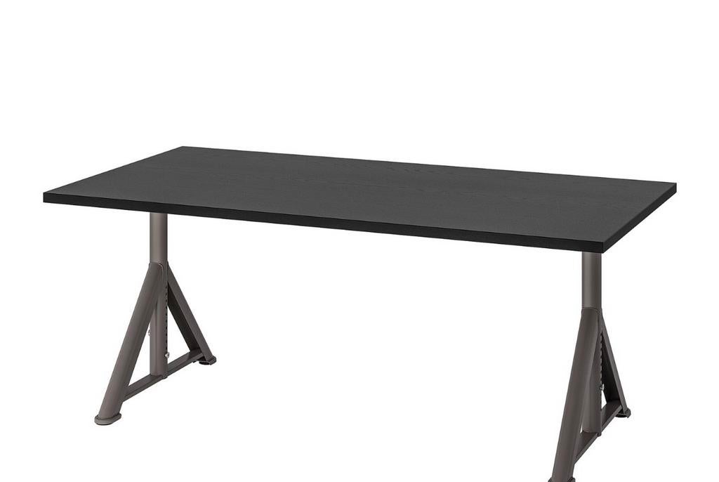 Idasen ikea burea zwart/donker grijs 80x160 cm, Huis en Inrichting, Bureaus, Ophalen, Kabelgoot, Zo goed als nieuw, IKEA