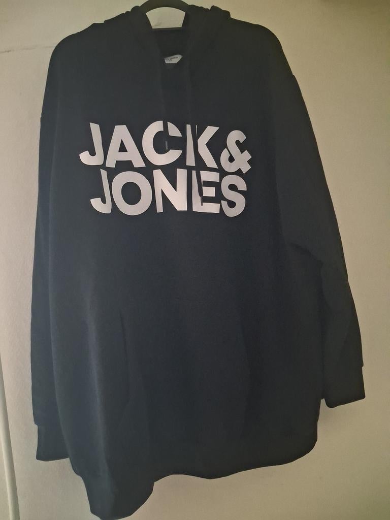 JACK & JONES HOODIE ZWART MAAT 6XL (NIEUW!!), Kleding | Heren, Grote Maten, Ophalen, Zwart, Trui of Vest, Jack&Jones