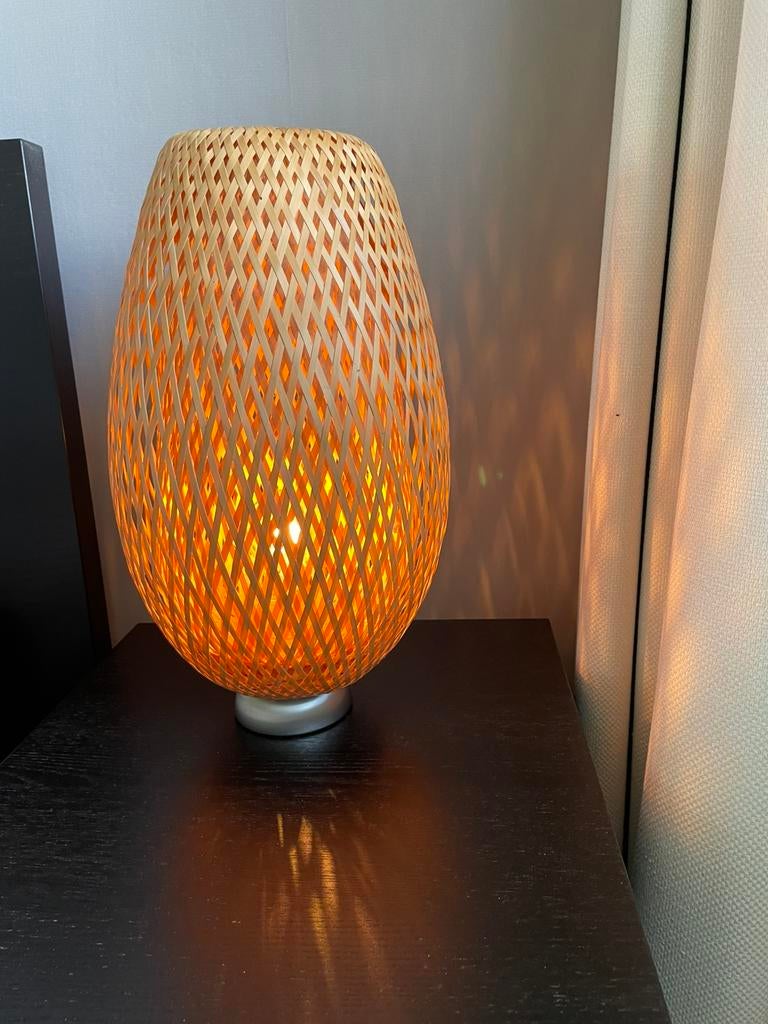 Staande tafellamp. 2 stuks . Sinnerling IKEA Bamboe., Ophalen, Overige materialen, Zo goed als nieuw, Bohemian/ ibiza