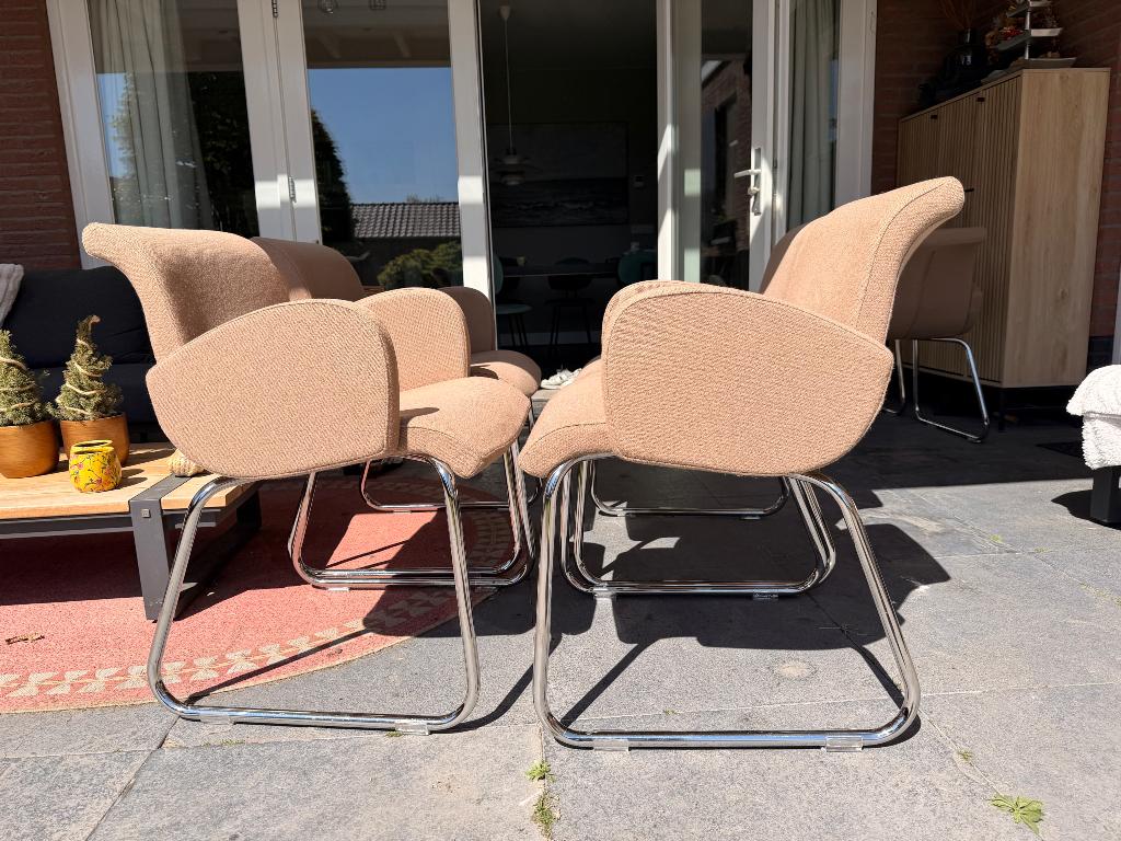 6x Lensvelt Flag stoel, Huis en Inrichting, Stoelen, Ophalen, Gebruikt, Overige kleuren, Stof