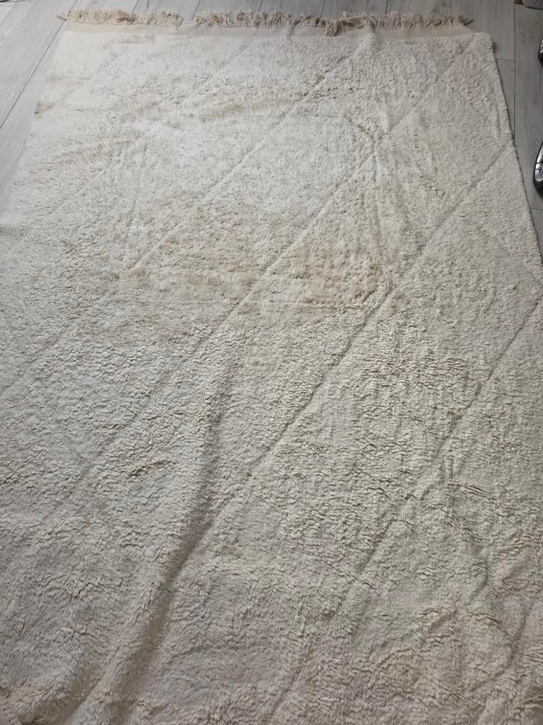 Handgemaakt vloerkleed Tiwi 160x230 wit 100% katoen, Huis en Inrichting, Stoffering | Tapijten en Kleden, Nieuw, 150 tot 200 cm