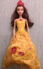 Interactieve Disney Barbiepop Belle ZGAN, Ophalen of Verzenden, Zo goed als nieuw, Barbie