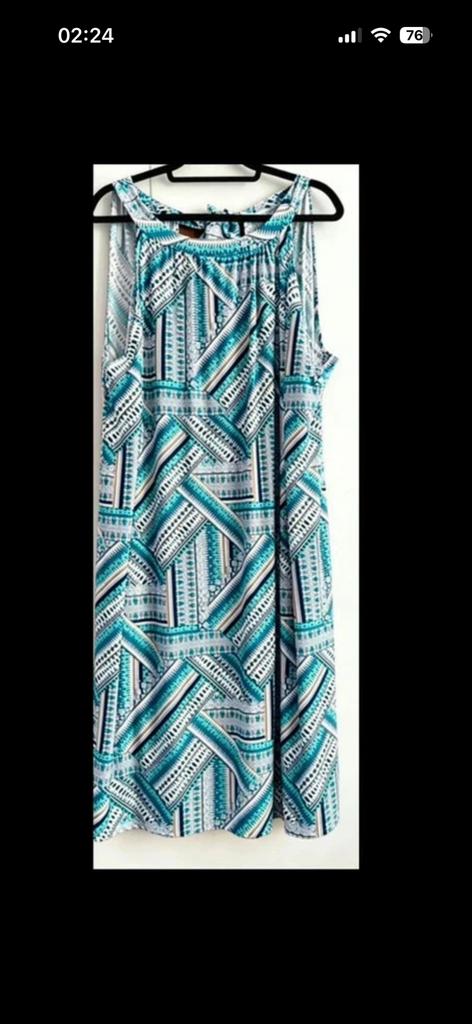 Jurk maat 52, Kleding | Dames, Grote Maten, Ophalen of Verzenden, Nieuw, Blauw, Jurk