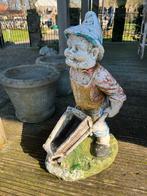 Antieke stenen tuinkabouter, Verzamelen, Beelden en Beeldjes, Ophalen, Dier