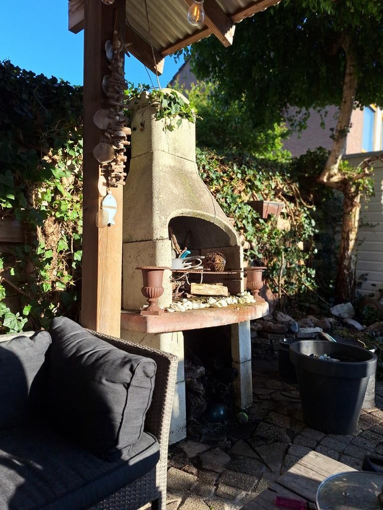 Betonnen bbq teab, Tuin en Terras, Ophalen, Gebruikt