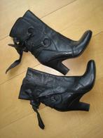 Elegante korte zwart leren laarsjes MORICHETTI 39 snazzeys, Kleding | Dames, Schoenen, Francesco Morichetti, Verzenden, Zwart