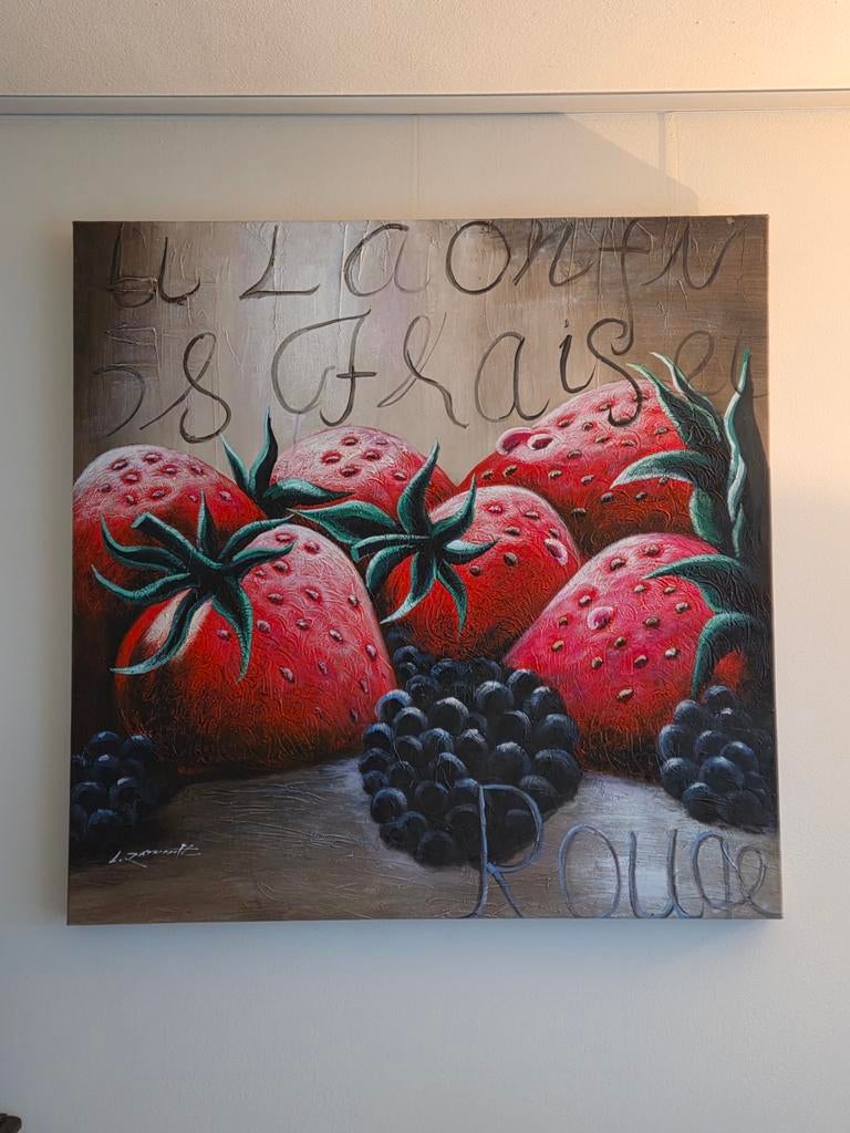 Canvas schilderij 100x100 cm, Ophalen, Nieuw, Schilderij, 75 tot 100 cm