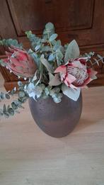 2 mooie bruine hoge potten., Ophalen, Overige kleuren, Aardewerk of Porselein, Zo goed als nieuw