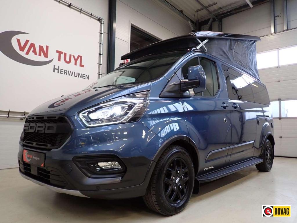 Ford Nugget PLUS TRAIL 185 PK FULL OPTIONS, Caravans en Kamperen, Campers, Buscamper of Camperbus, Airbags, Koelkast, Bedrijf