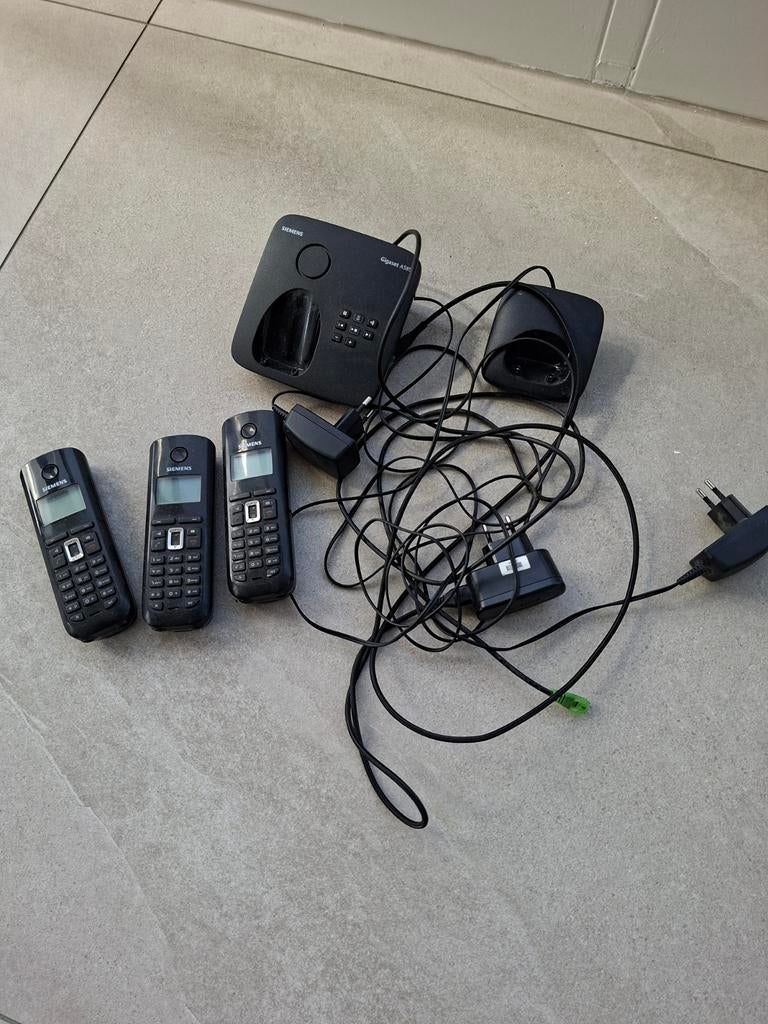 Siemens Gigaset A585 Telefoonset met 3 Handsets, Ophalen of Verzenden, Gebruikt, 3 handsets