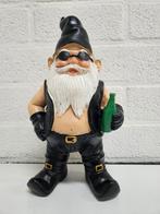 BIKER KABOUTER , MOTOR , CLUB , TUIN , BEELD , BIER ,, Tuin en Terras, Tuinbeelden, Ophalen, Nieuw, Kunststof, Tuinkabouter