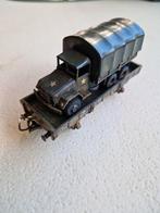 Jouef platte wagon met legertruck, Ophalen of Verzenden, Gelijkstroom, Wagon, Jouef