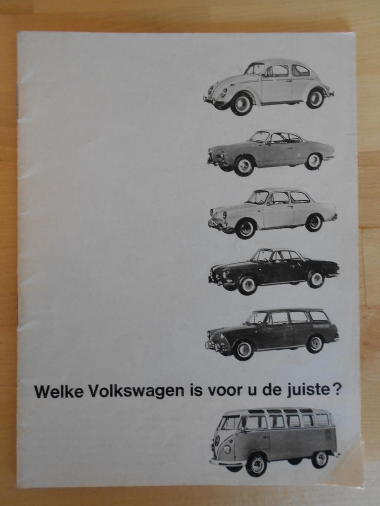 Volkswagen Kever Karmann Ghia Transporter T1 Brochure 1962, Volkswagen, Verzenden, Zo goed als nieuw, Volkswagen
