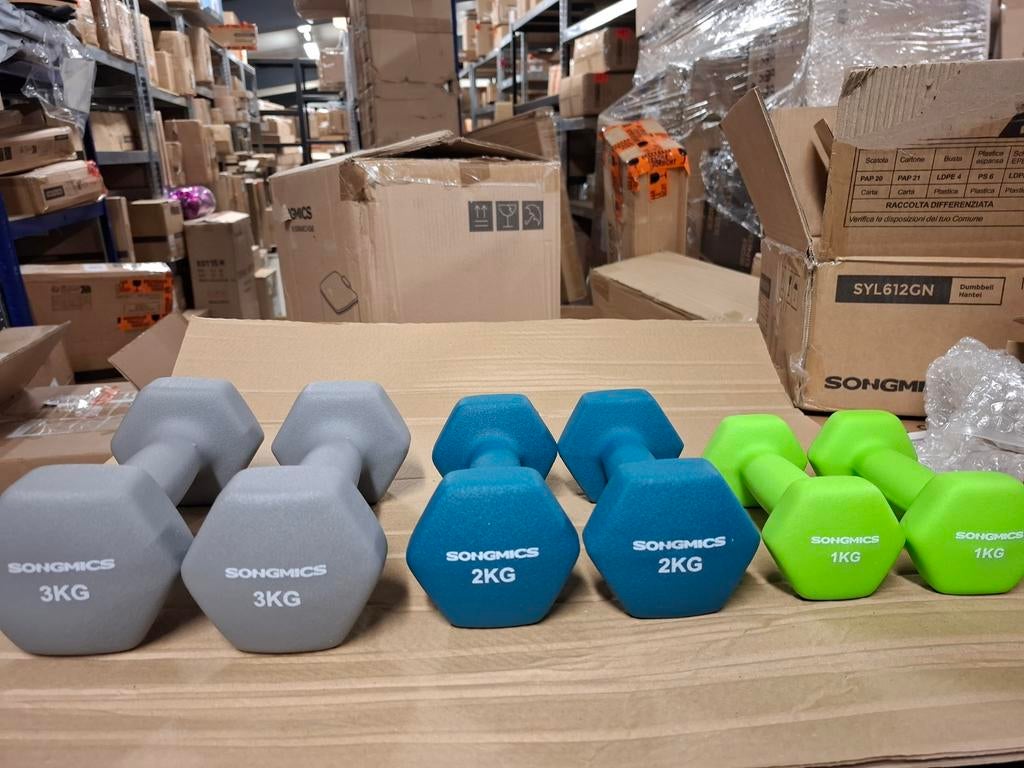 Dumbbell set 1kg, 2kg, 3kg - Songmics, Ophalen of Verzenden, Zo goed als nieuw, Rug, Dumbbell
