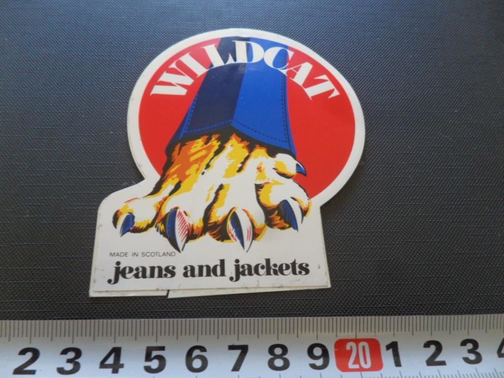 sticker WILDCAT made in scotland Jeans and Jackets, Ophalen, Zo goed als nieuw