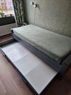Eenpersoonsbed met la- Grijs, Ophalen, Gebruikt, 90 cm, Eenpersoons