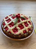 Vintage taartschaal kersenvlaai, Huis en Inrichting, Ophalen of Verzenden, Glas, Overige stijlen