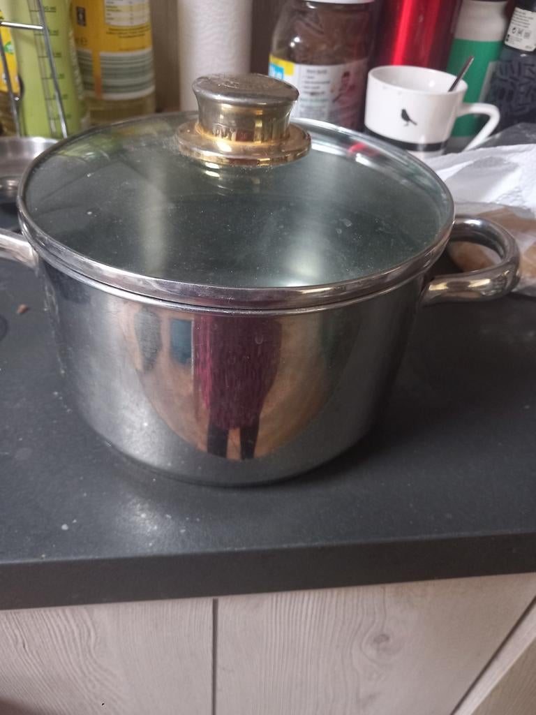 Gebruikte kookpan met glazen deksel, Ophalen of Verzenden