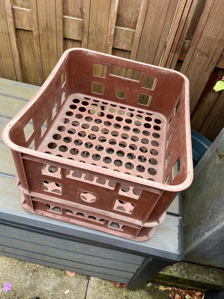 Twee authentieke Vlaardingse bakkers kratten, Doe-het-zelf en Verbouw, Kratten en Dozen, Gebruikt, Krat, Minder dan 50 cm, Minder dan 35 cm