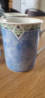 Arzberg AH mokken - Set blauwe mokken, Gebruikt, Ophalen of Verzenden, Overige stijlen, Kop(pen) en/of Schotel(s)