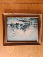 Schilderij winterlandschap, Ophalen