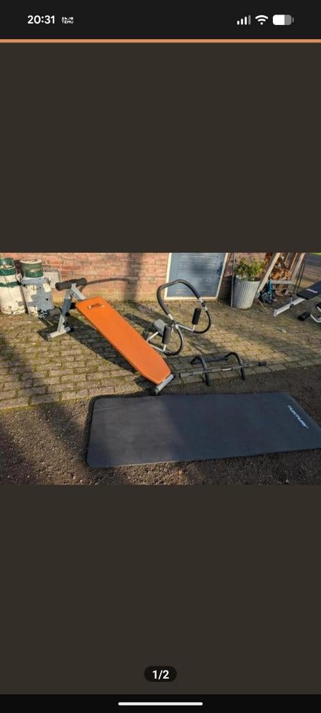 buikspiertrainer voor thuis of in de gym - ab wheel - incl
