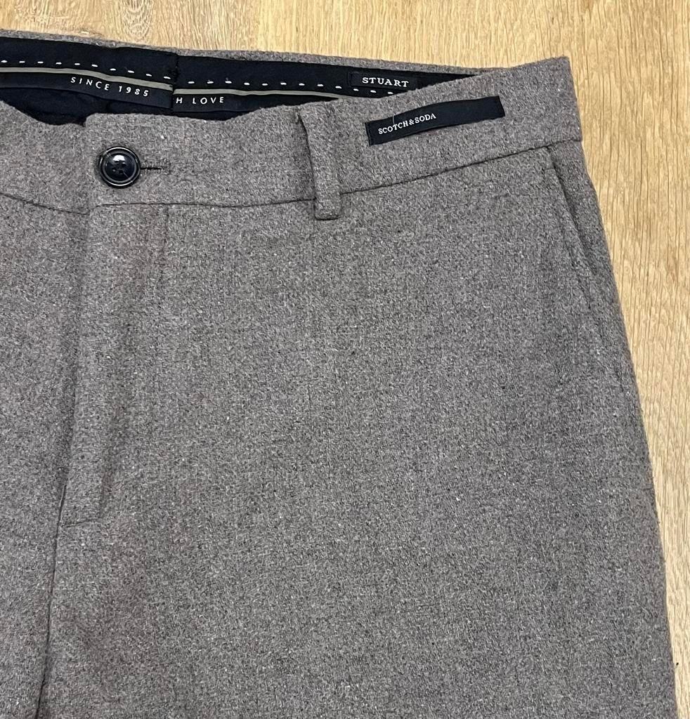 Scotch & Soda Stuart wol blend chinobroek - Maat W30 L32, Kleding | Heren, Ophalen of Verzenden, Zo goed als nieuw, Maat 48/50 (M)