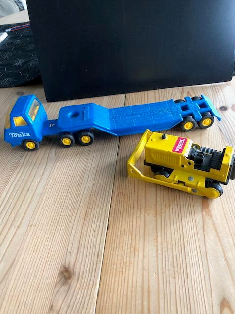 Tonka oplegger met sneeuwschuiver, Ophalen of Verzenden, Gebruikt