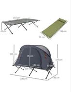 Opvouwbare Tentbed 1 Persoons Camping Tent met Slaapmat NEW, Tot en met 2, Nieuw, Ophalen of Verzenden, A