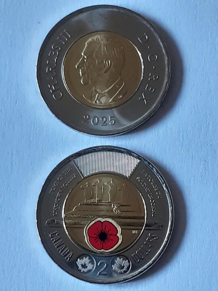2 dollar 2025 Canada unc kk f.30.12, Ophalen, Noord-Amerika