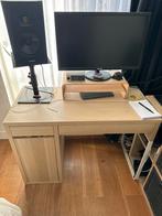 IKEA MALM Bureau - Licht eikenfineer met lade en kast, Huis en Inrichting, Bureaus, Ophalen, Gebruikt, Bureau