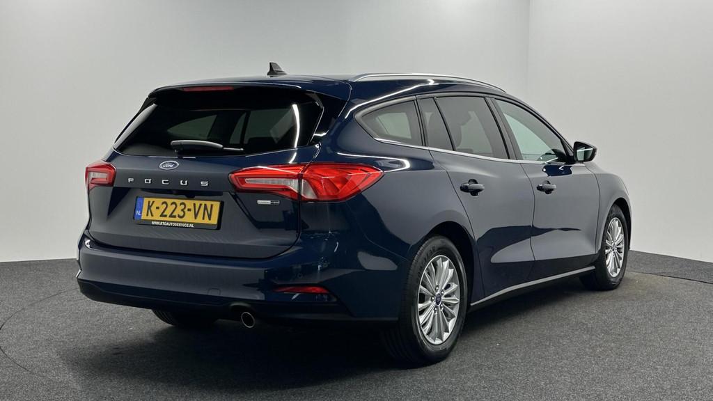 Ford Focus Wagon 1.0 EcoBoost Hybrid Titanium X Business CAR, Stof, Gebruikt, Met garantie (alle), Blauw