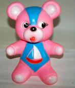 Prachtig vintage vinyl piepbeertje. Olifant Italy. H. 17cm., Ophalen of Verzenden, Zo goed als nieuw